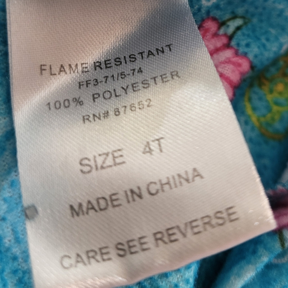 Little Mermaid Disney Vintage Girls Pajamas, 4T RARE 2013 - Picture 7 of 8